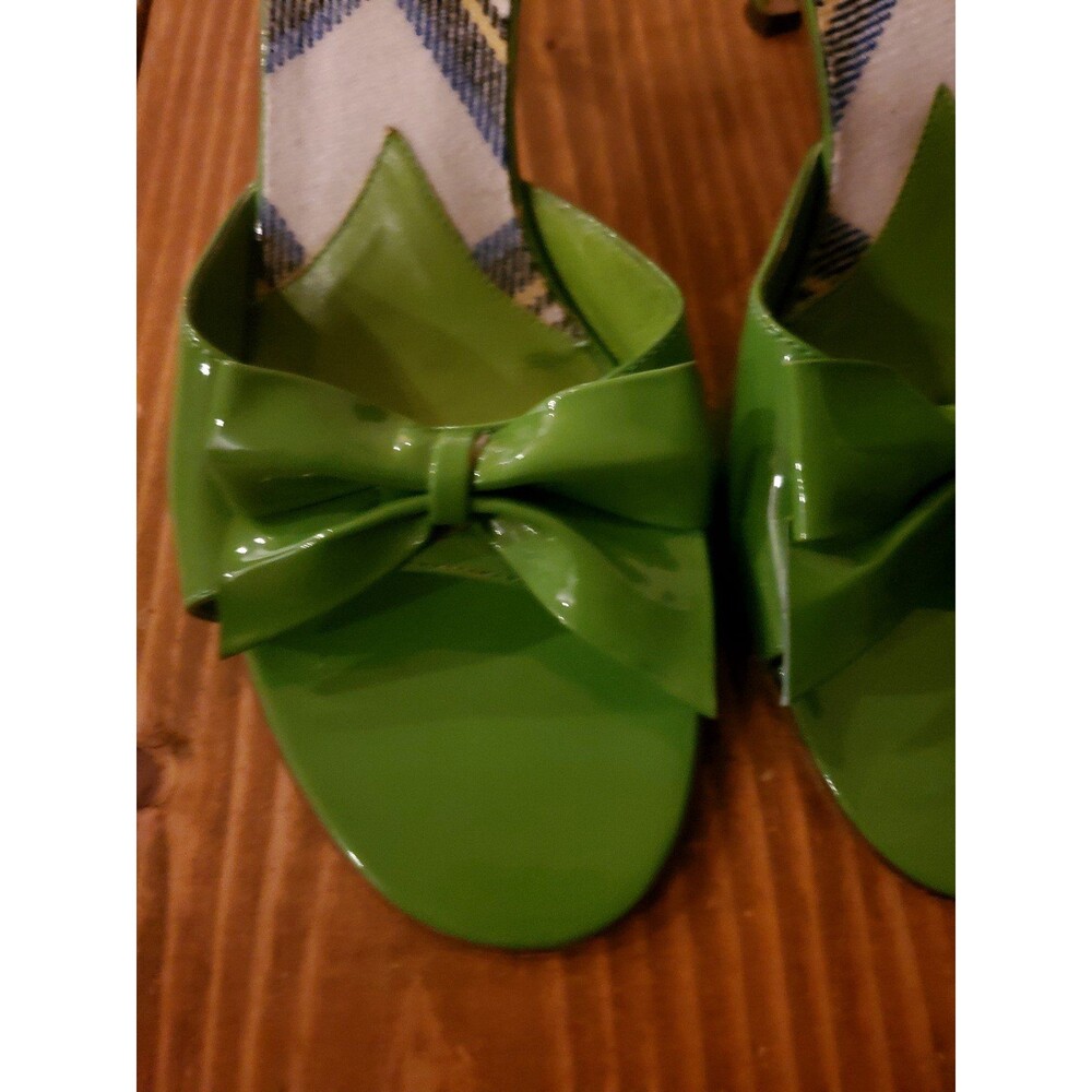 Isaac Mizrahi Green Slides Sandals Size 10 - Picture 3 of 7